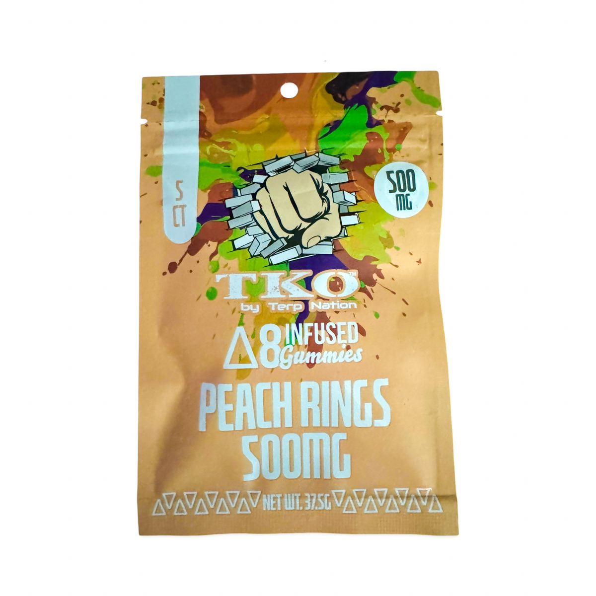 TKO Delta 8 THC Gummy Peach Rings