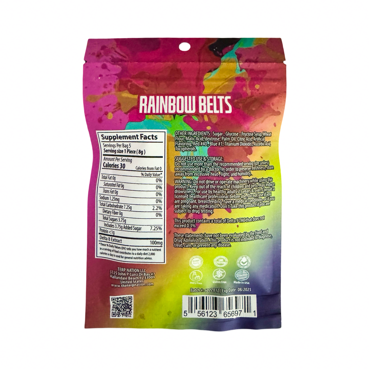 TKO Delta 8 THC Rainbow Belts