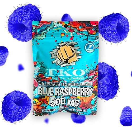 Full Spectrum Raspberry Blue Raspberry Full Spectrum CBD Gummies - TKO 500, 1500, 2500, 5000mg