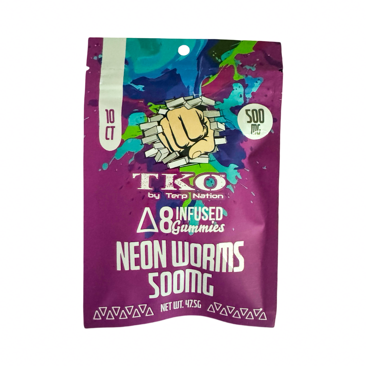 TKO Delta 8 THC Neon Gummy Worms