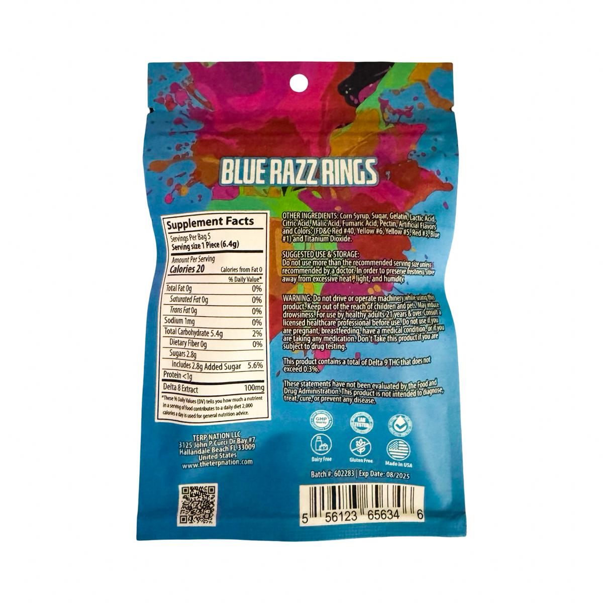 TKO Delta 8 THC Blue Raspberry Rings