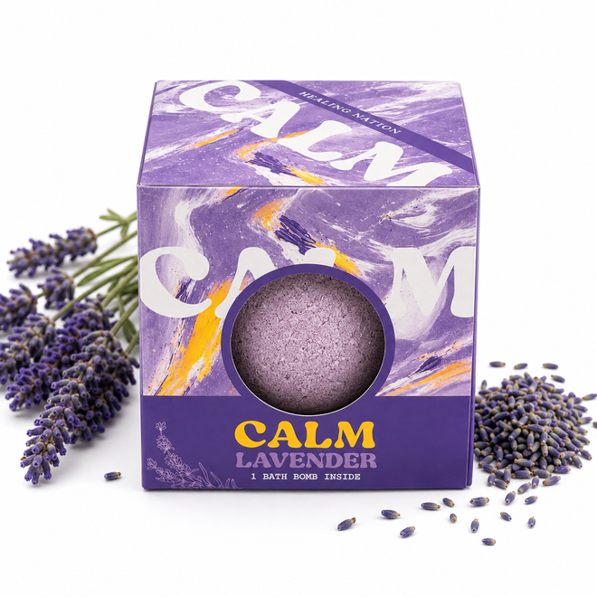 Calm Lavender – Healing Nation CBD Bath Bomb – 150mg