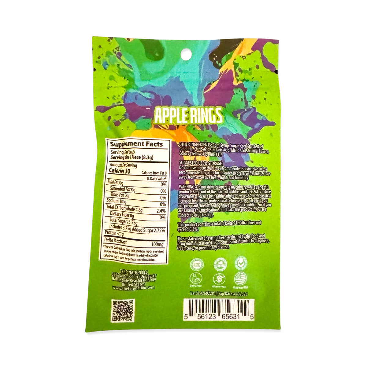 TKO Delta 8 THC Gummy Apple Rings
