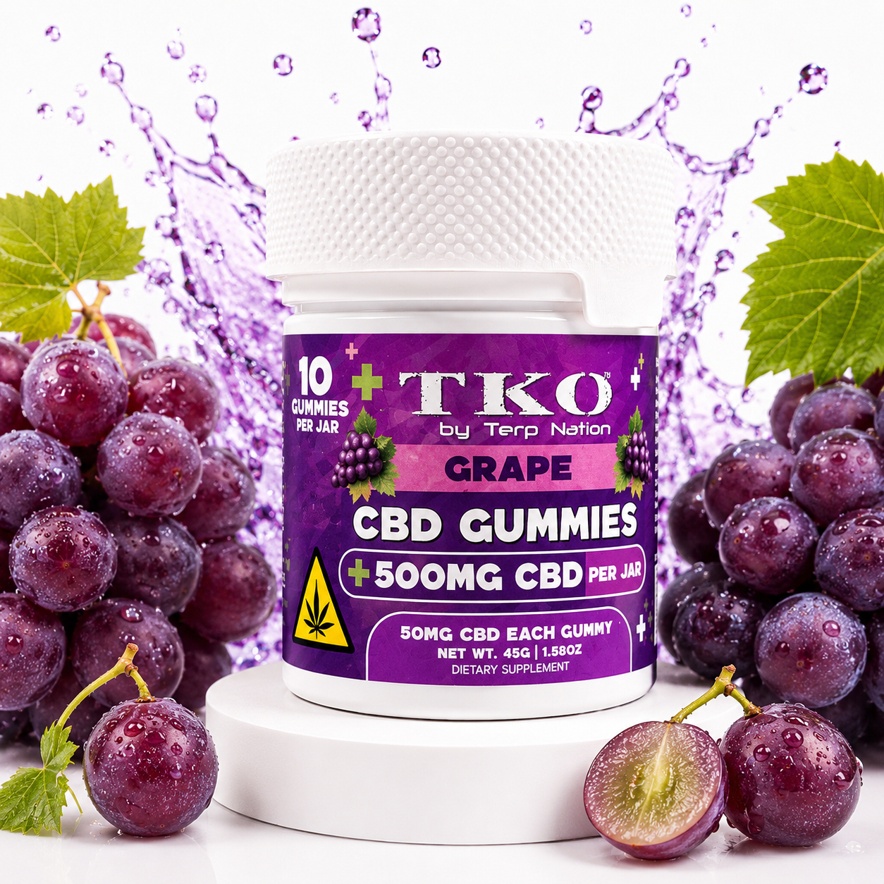 Grape Full Spectrum CBD Gummies - TKO 500, 1500, 2500, 5000mg