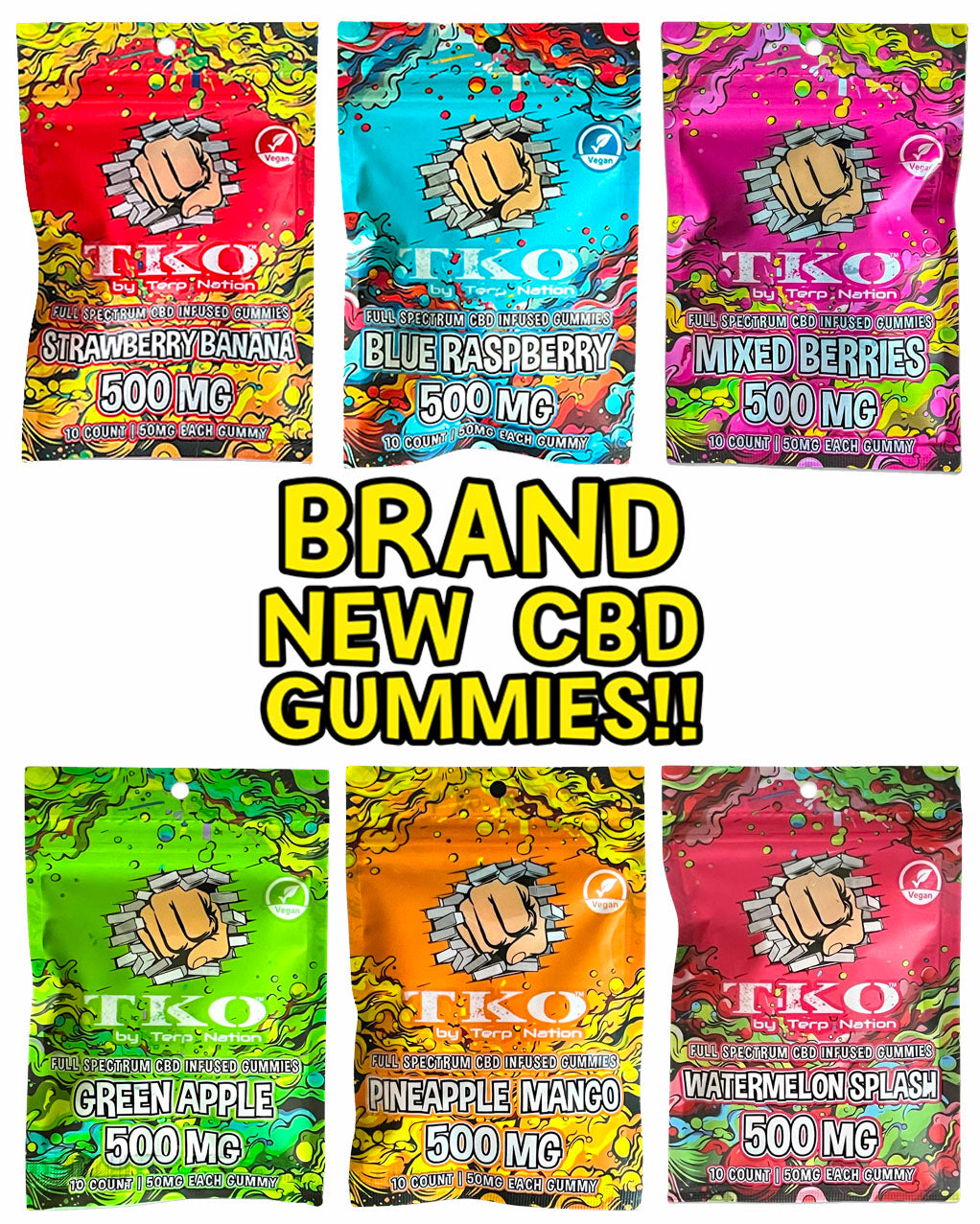 Full Spectrum CBD Neon Cube Gummies